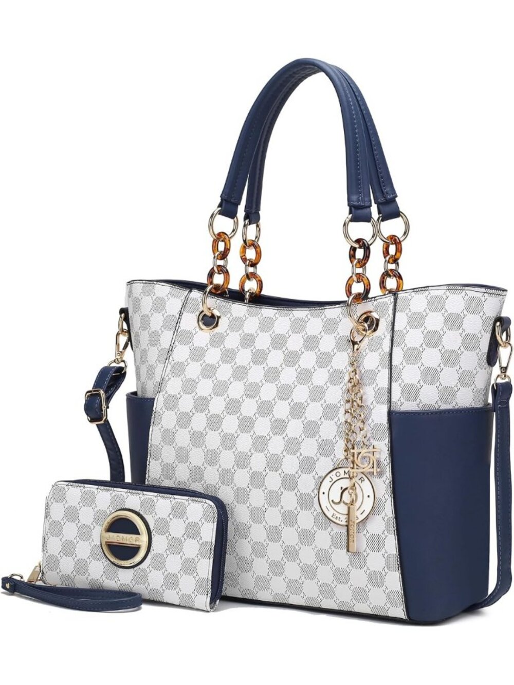 Stylish Vegan Leather Tote Bag & Wallet Set for Women - Chic Top-Handle Handbag